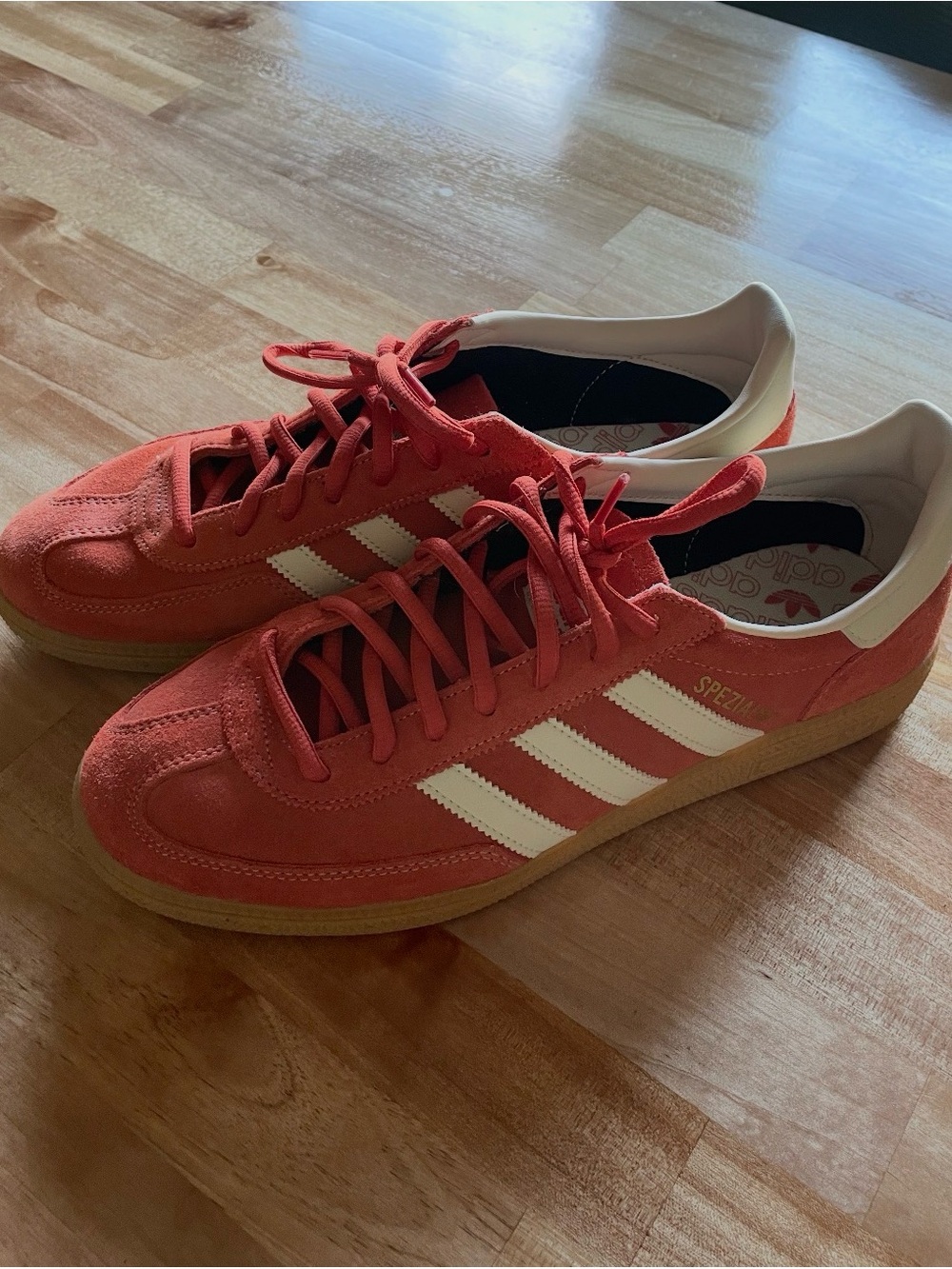 adidas Spezial orange Suede Sneakers with White Stripes